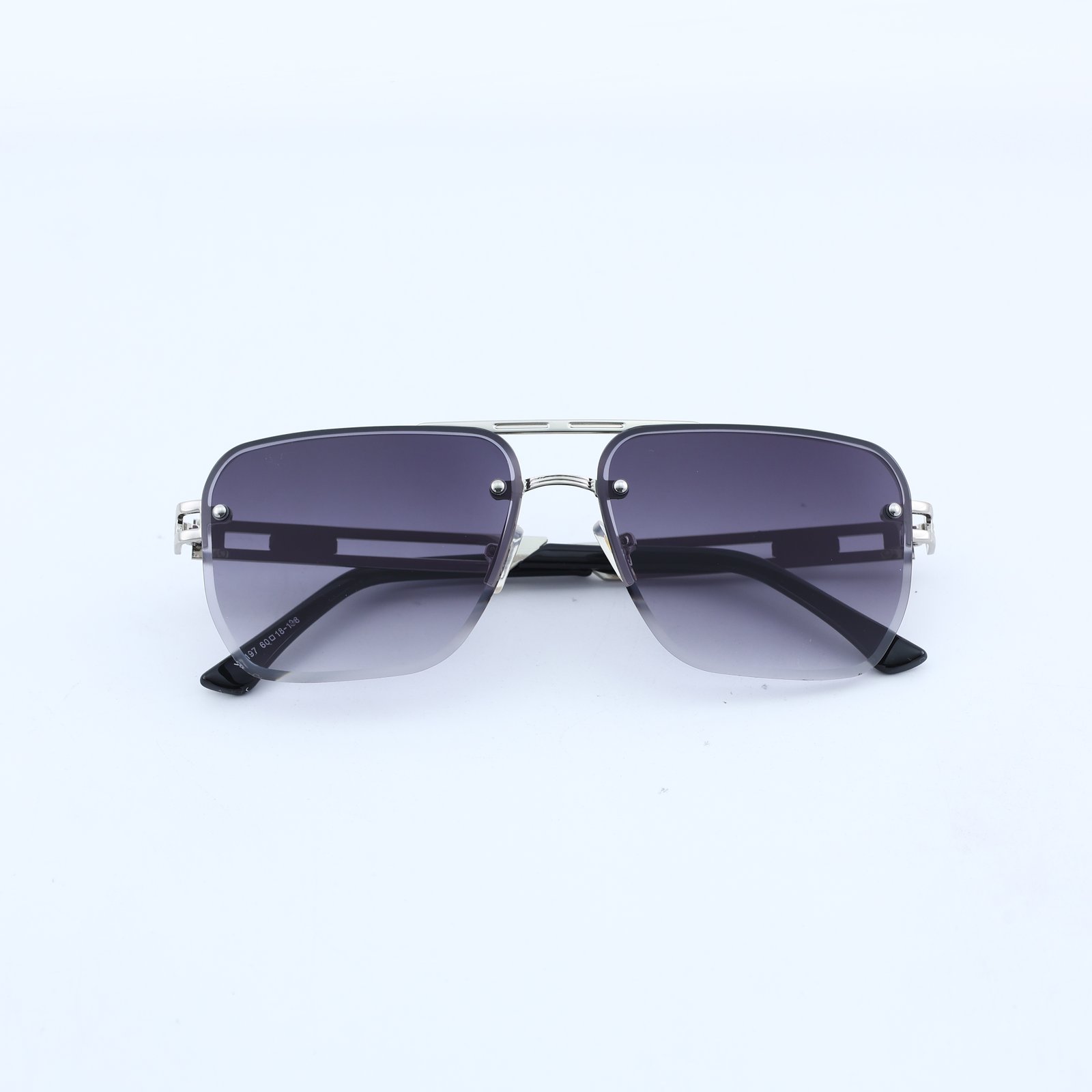 OG Silver Mist | Rimless Gradient Square Sunglasses