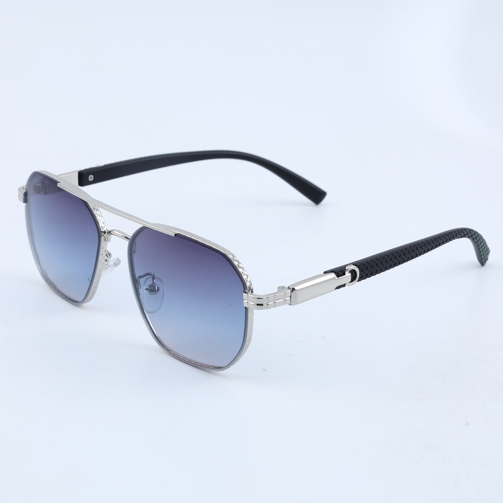 OG Silver Monarch | Textured Silver Aviator Sunglasses
