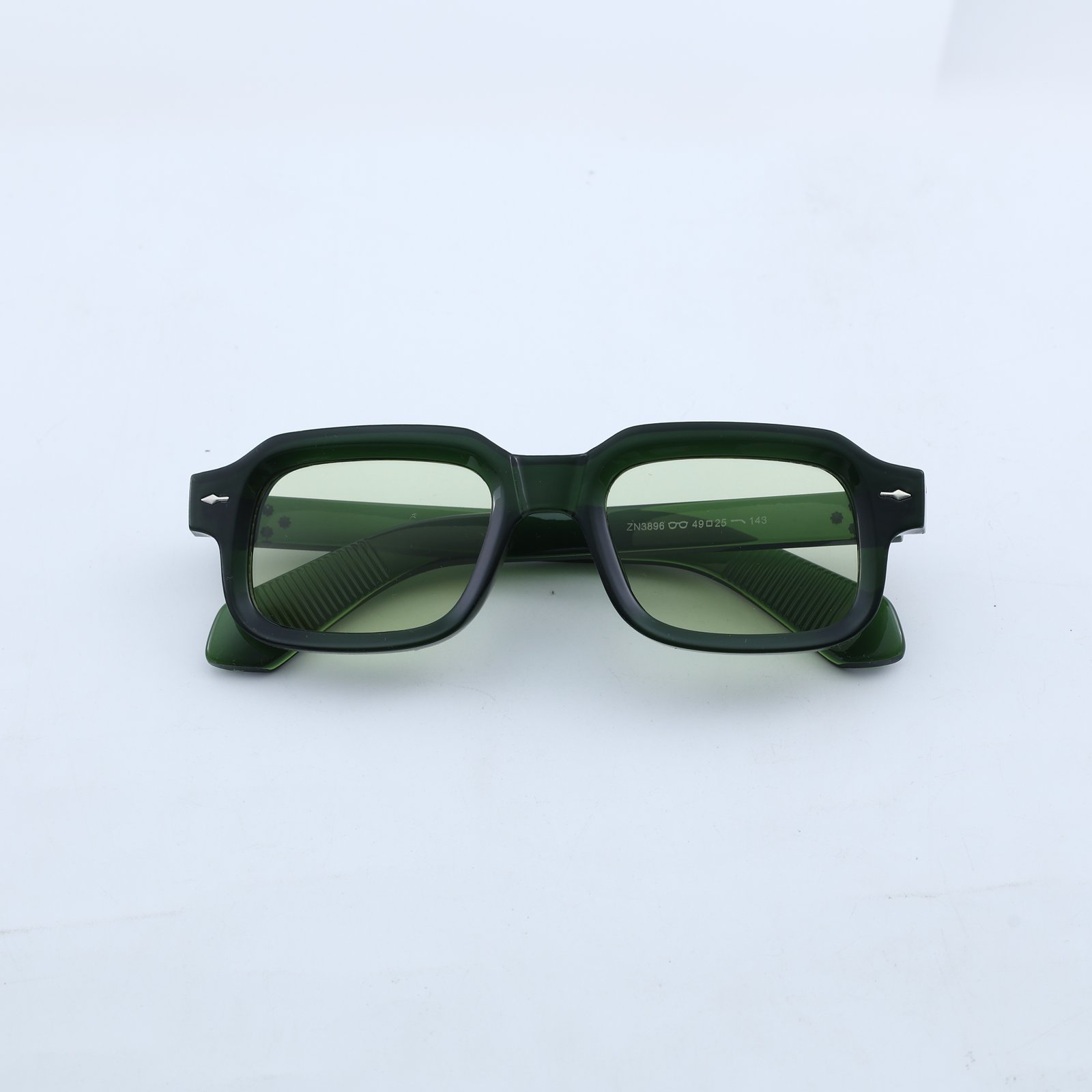 OG Sky Rust | Transparent Blue Retro Square Sunglasses