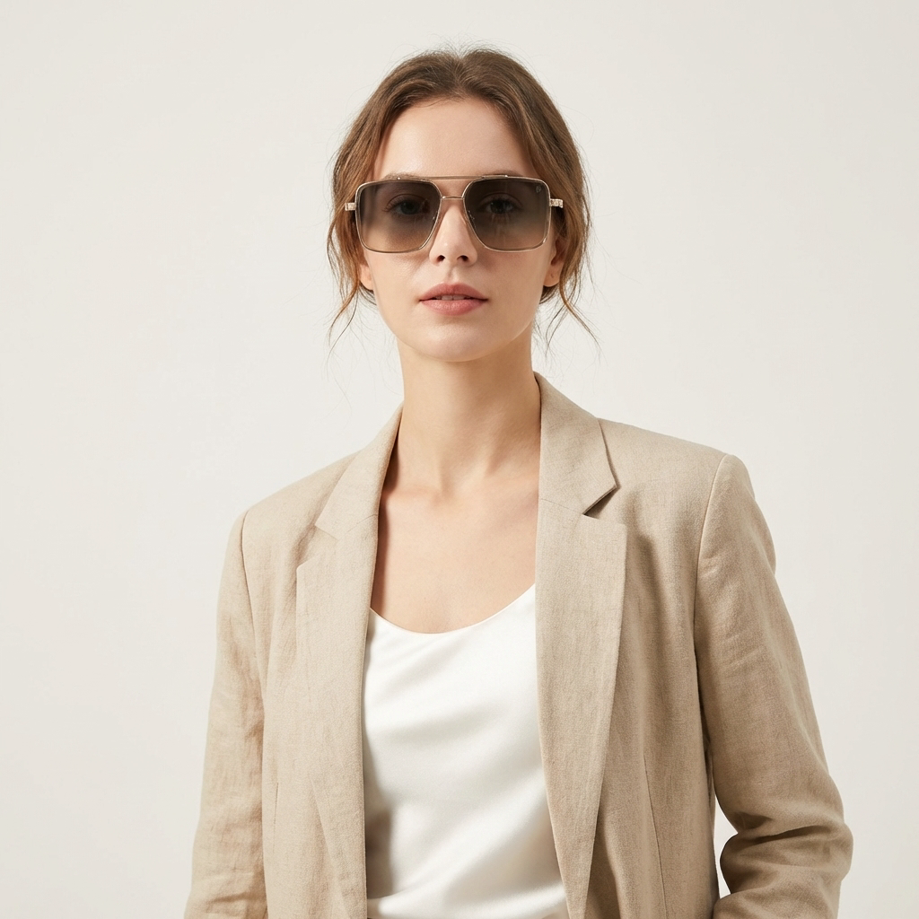 OG Skyline Luxe | Gold Gradient Aviator Square Sunglasses