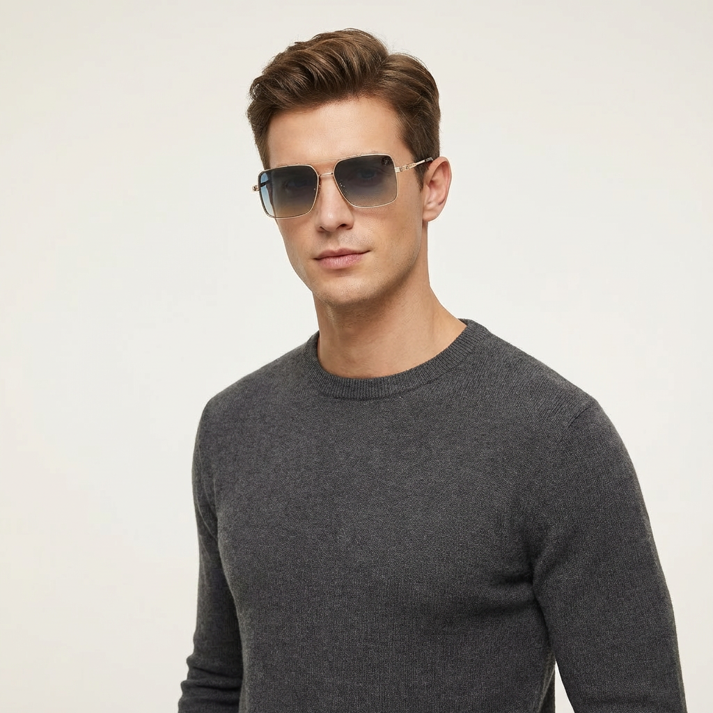 OG Skyline Luxe | Gold Gradient Aviator Square Sunglasses