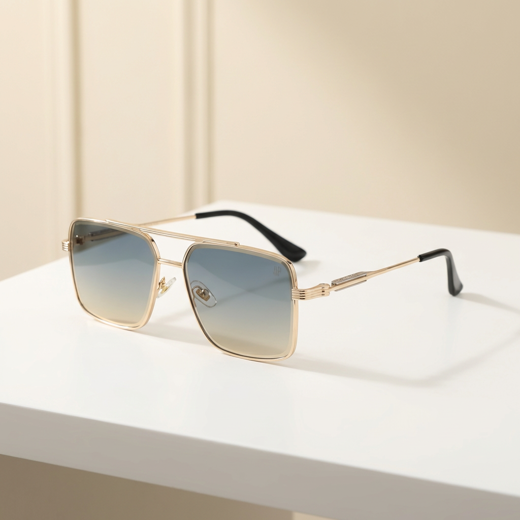 OG Skyline Luxe | Gold Gradient Aviator Square Sunglasses