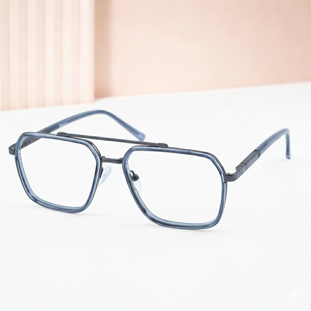 OG Slate Metal Square Eyeglasses | Premium Full Rim Optical Frame