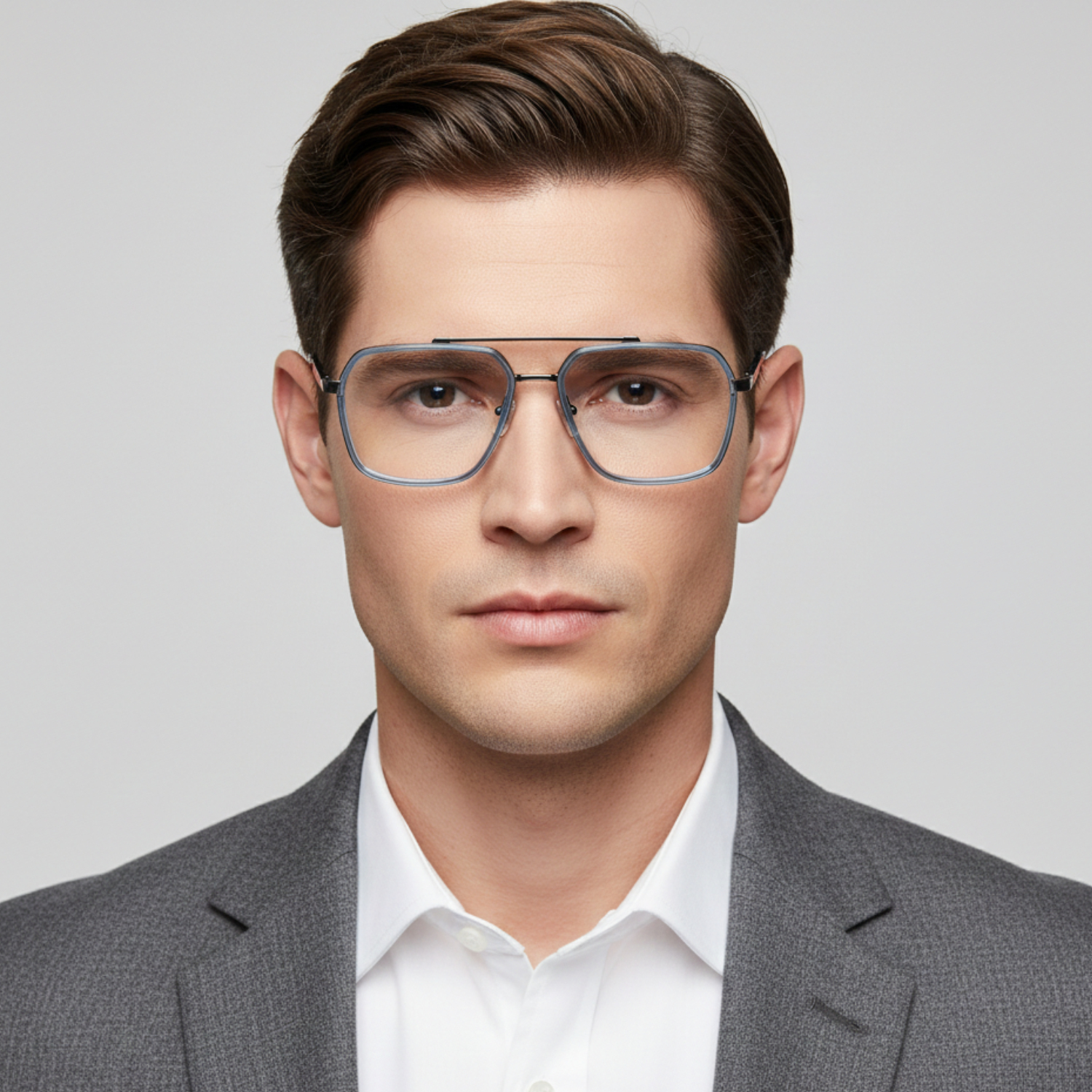OG Slate Metal Square Eyeglasses | Premium Full Rim Optical Frame