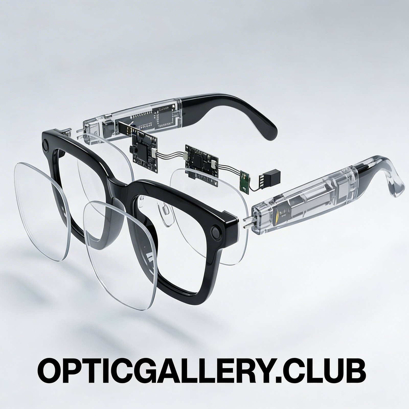 OG VisionX Smart Full Rim Square AI Glasses | Matte Grey Intelligent Smart Frame for Men