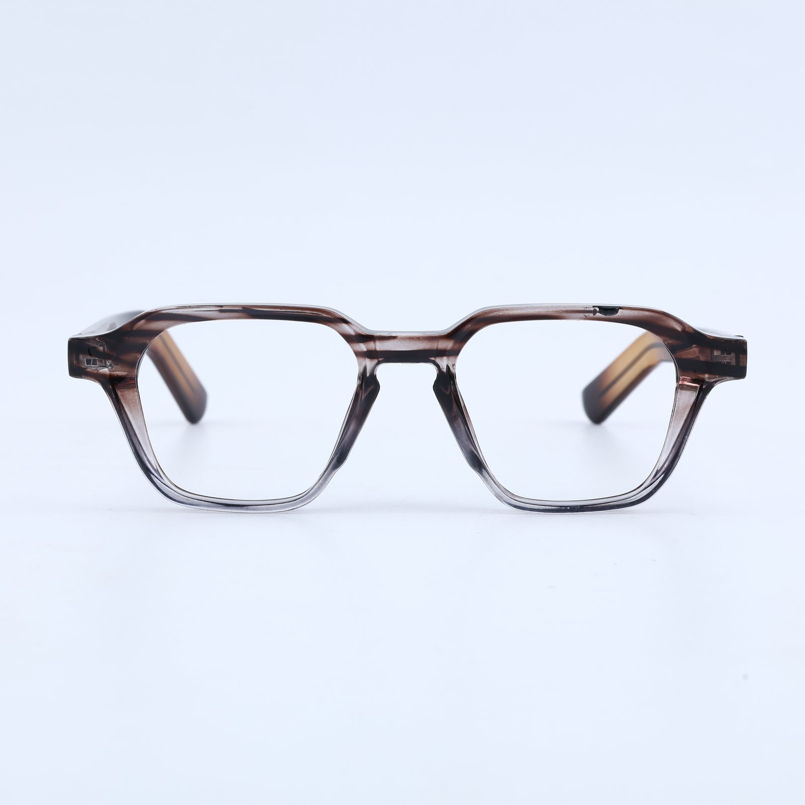 OG Smoke Amber | Crystal Brown Square Eyeglasses