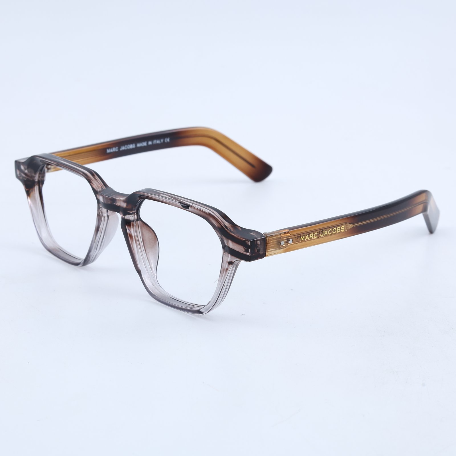 OG Smoke Amber | Crystal Brown Square Eyeglasses