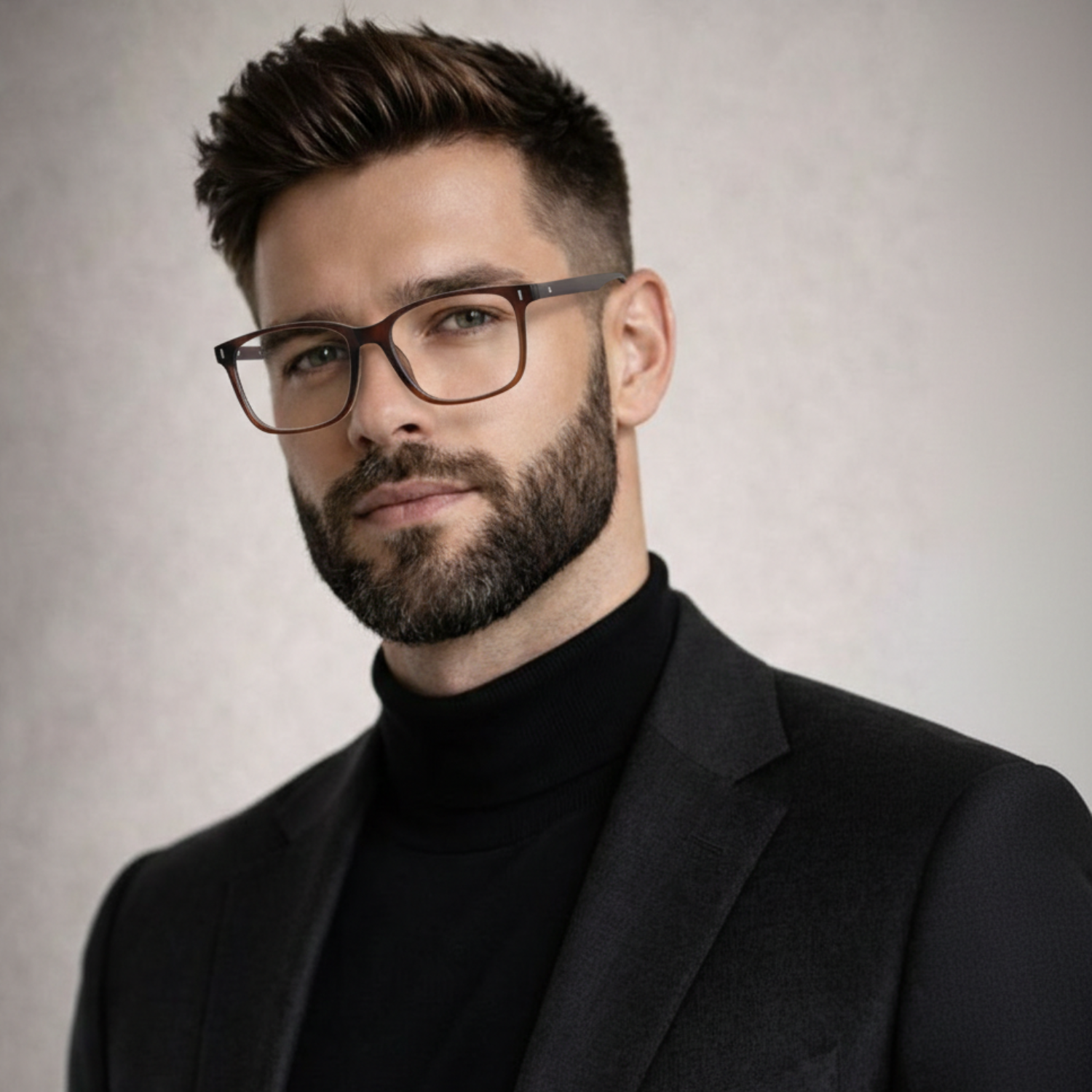 OG Smoky Crystal Full Rim Square Eyeglasses for Men