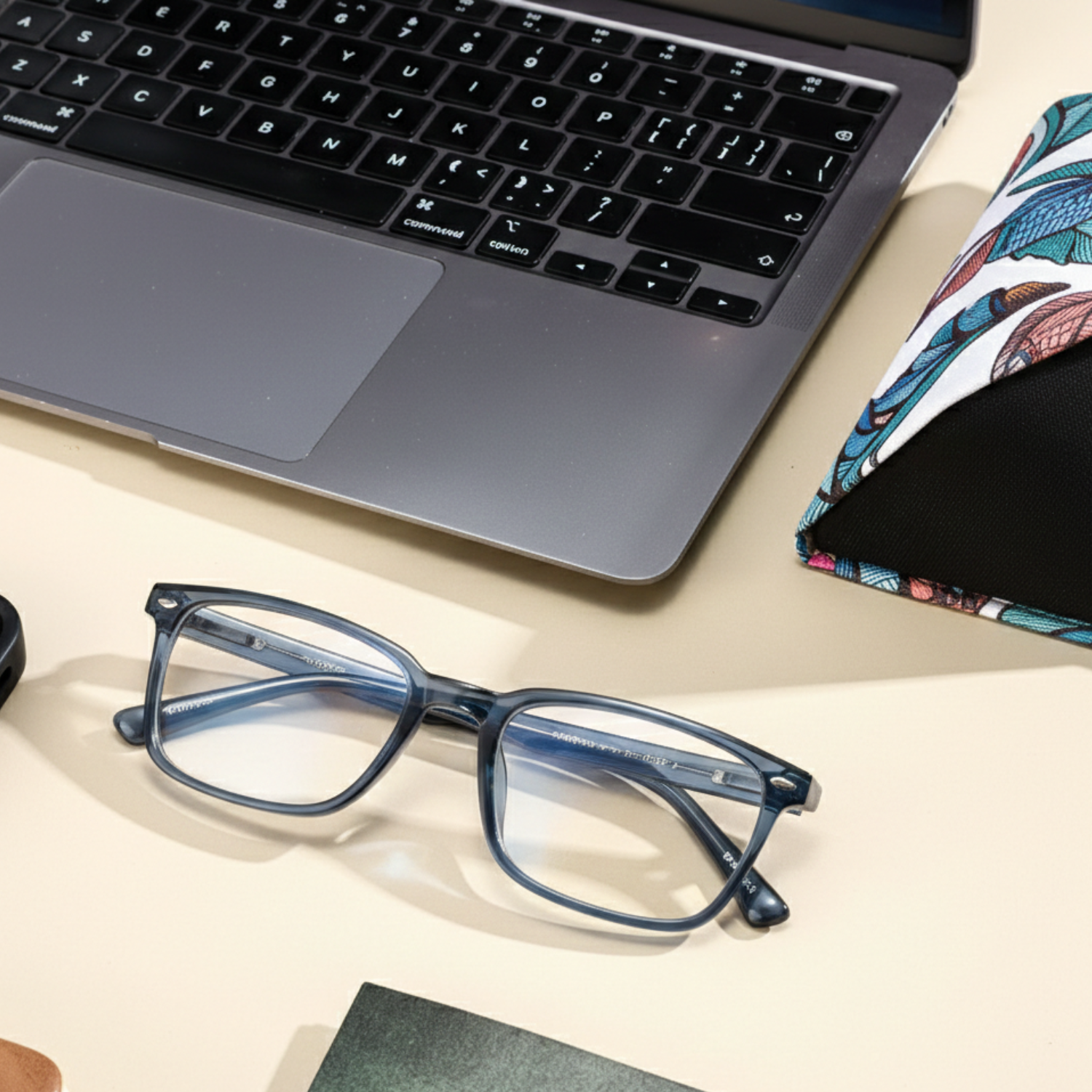 OG Smoky Crystal Full Rim Square Eyeglasses for Men