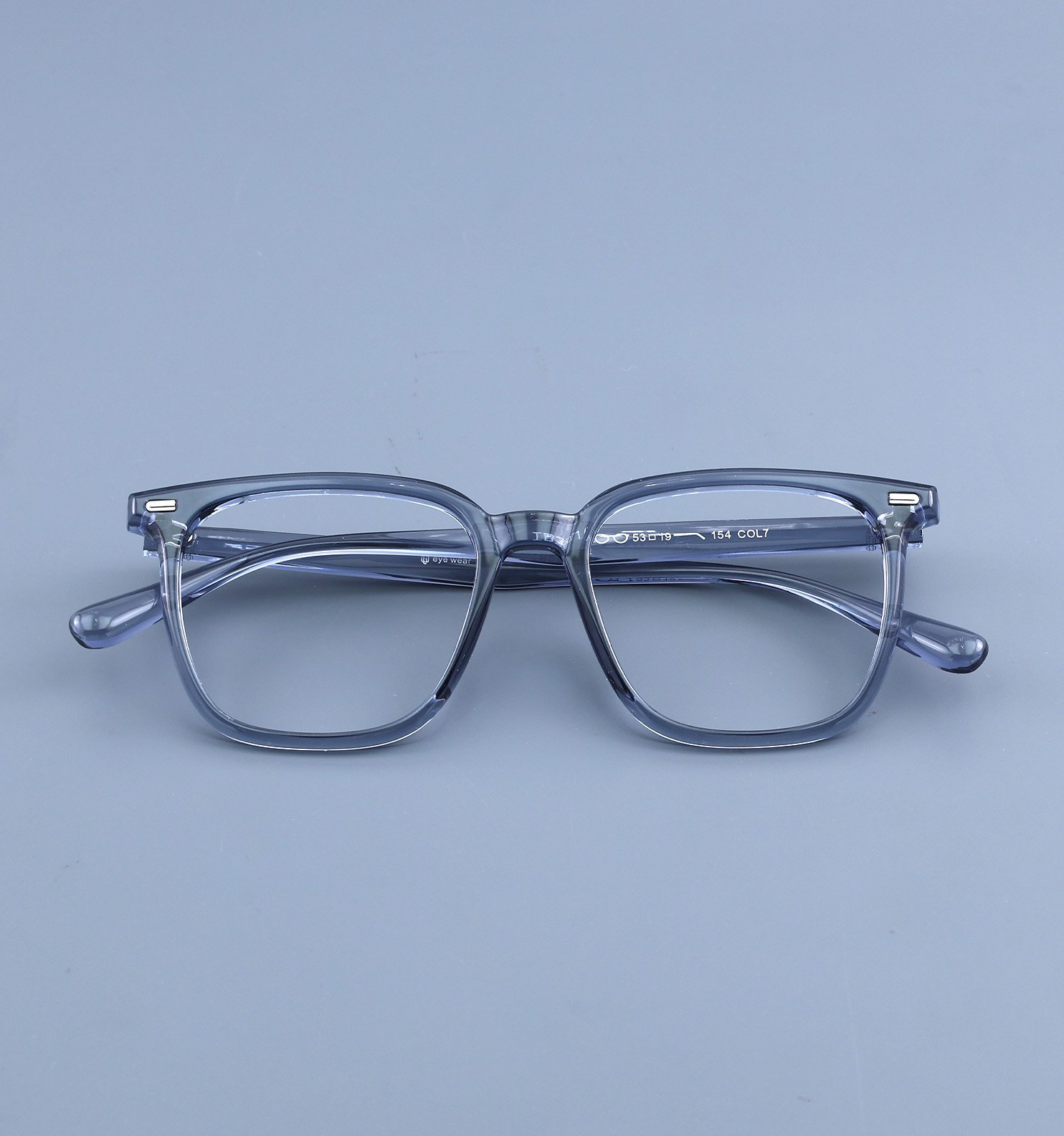 OG Smoky Crystal Full Rim Square Eyeglasses for Men