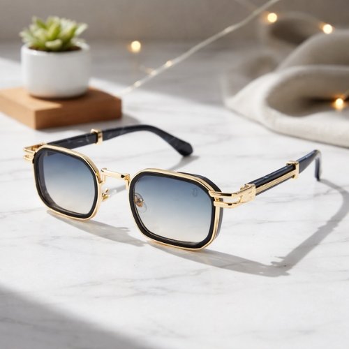 OG Square Metal Neo Sunglasses – Gold Black & Silver Black | UV400 Protection