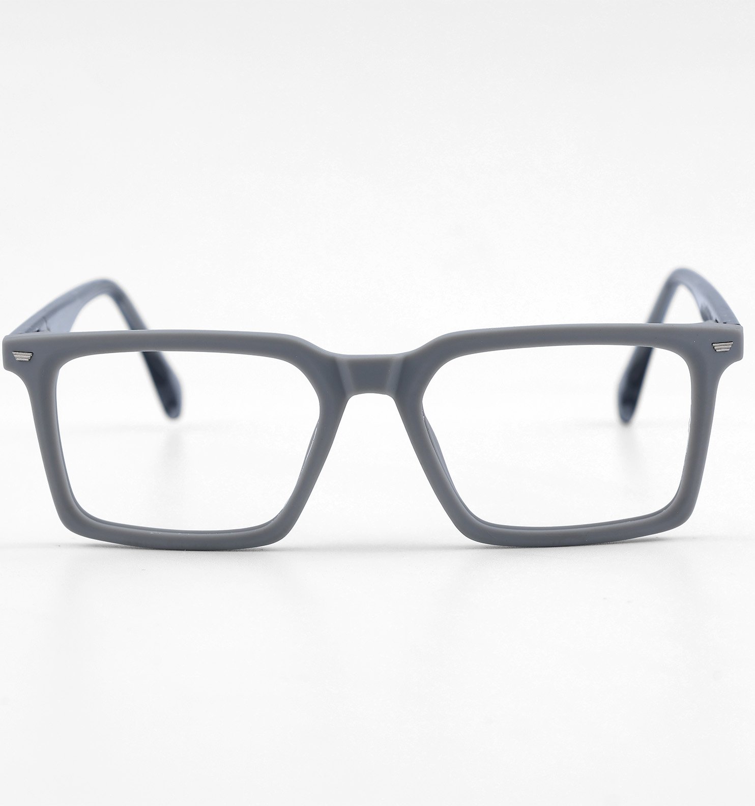 OG Square Modern Full Rim Eyeglasses for Men & Women – Brown & Grey