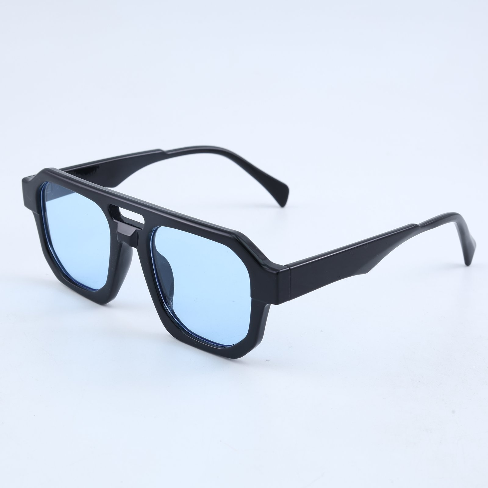 OG Stealth Blue | Bold Shield Frame Sunglasses