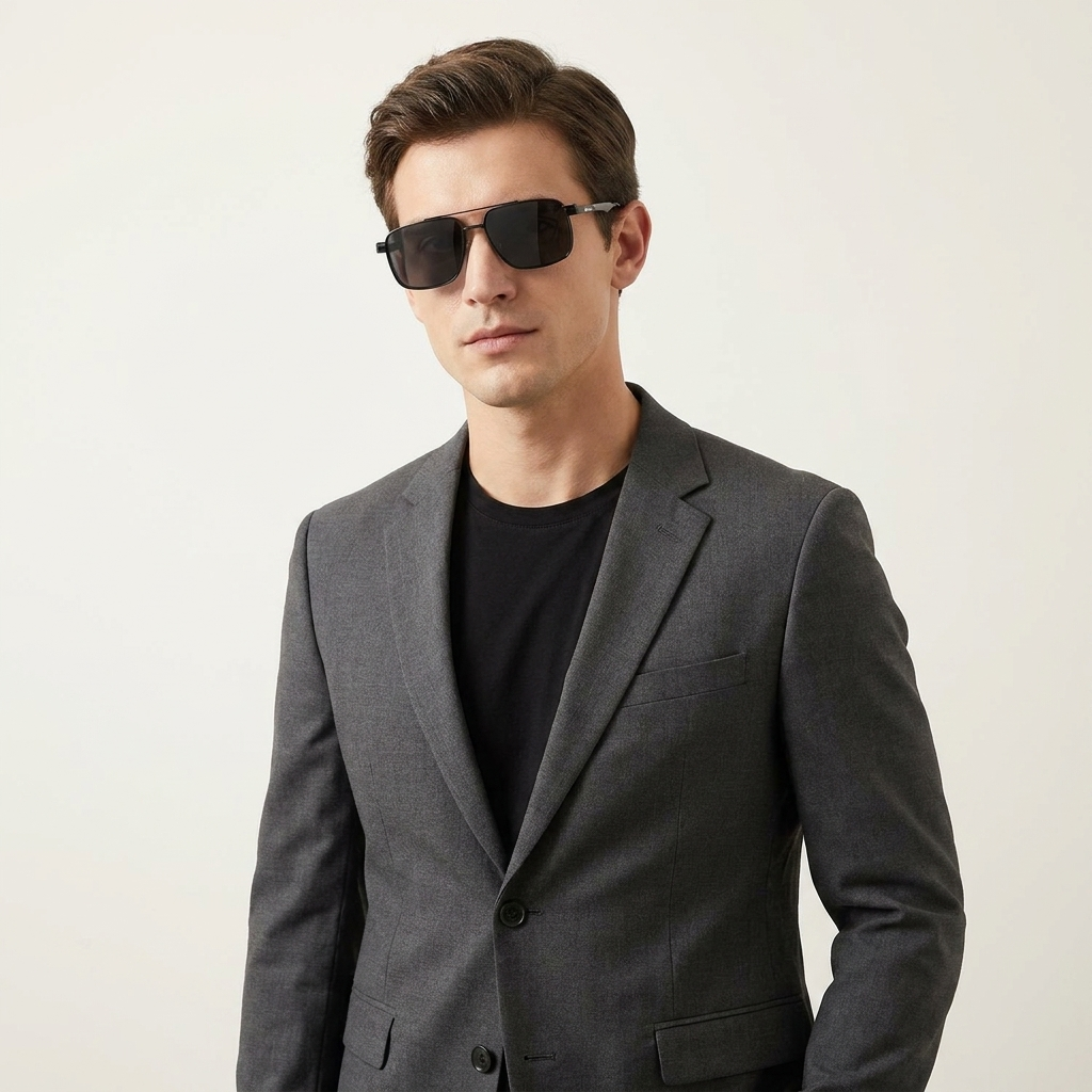 OG Stealth Clip-On | Matte Black Magnetic Clip-On Sunglasses with Floating Brow Bar & Ultra-Slim Titanium Design