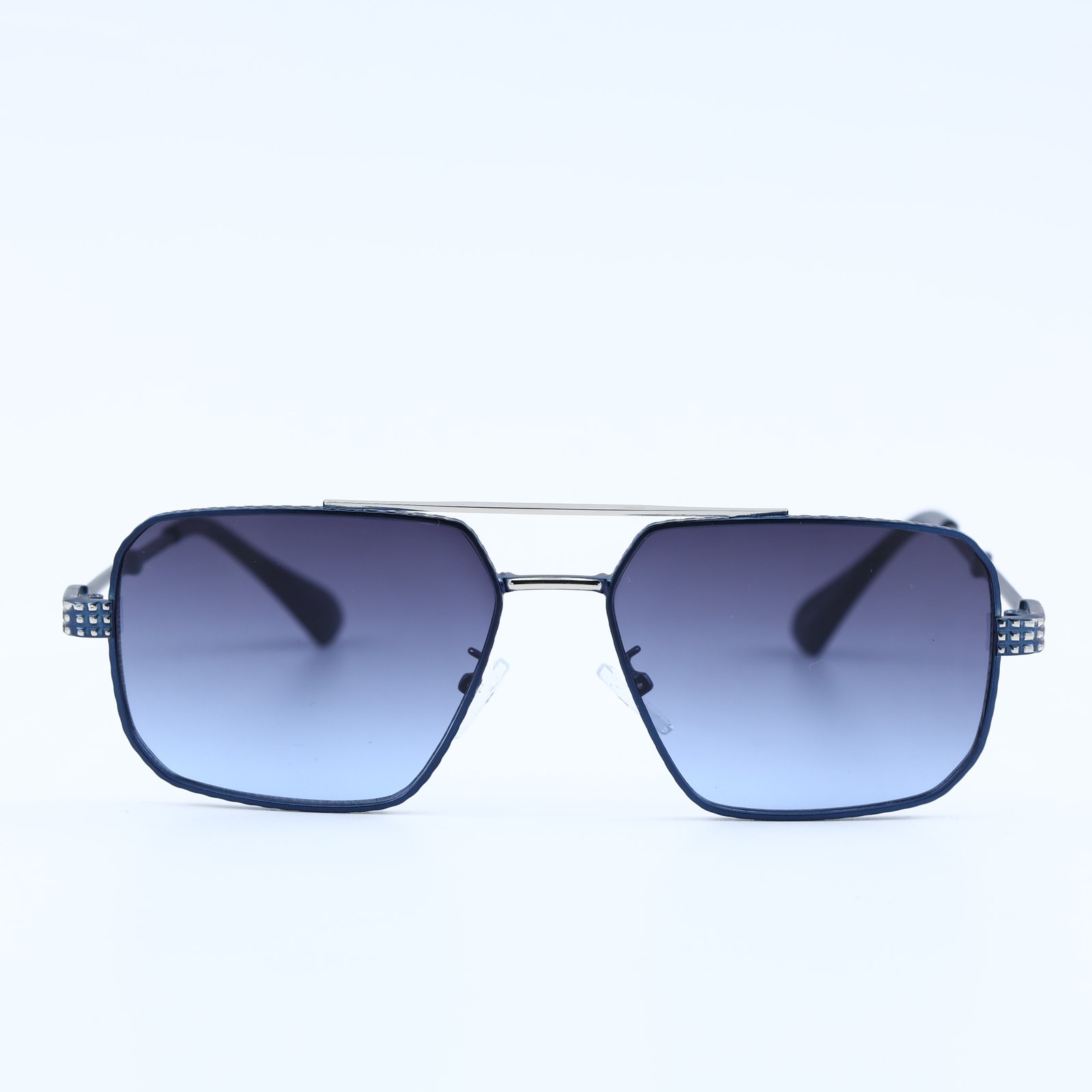 OG Steel Blue | Textured Edge Square Gradient Sunglasses
