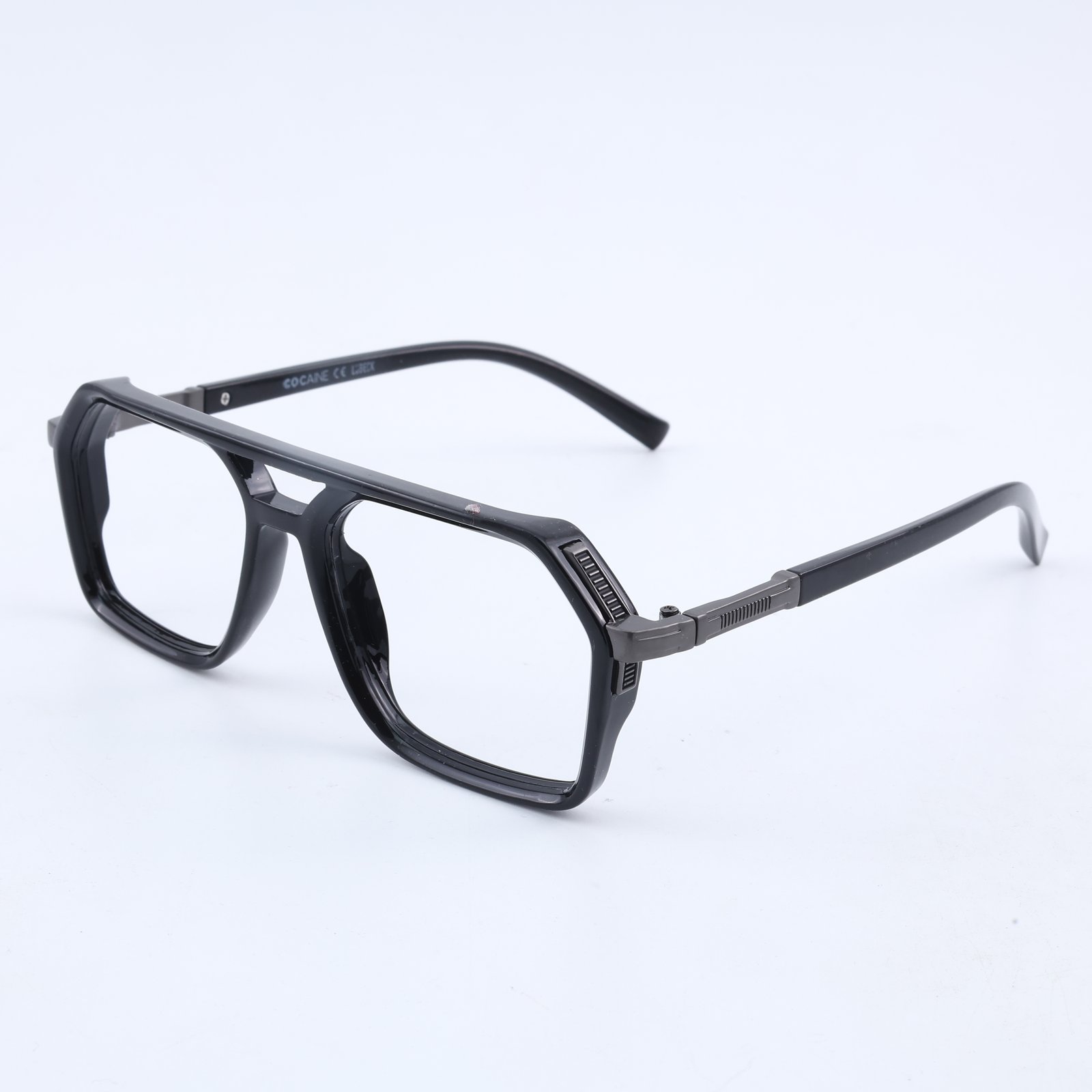 OG Titan Edge Full Rim Square Eyeglasses | Premium Bold Black Optical Frame for Men