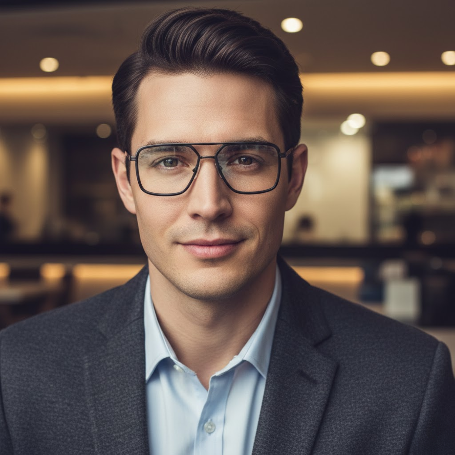 OG Titan Men’s Eyeglasses | Premium Metal Square Optical Frame in Black & Violet