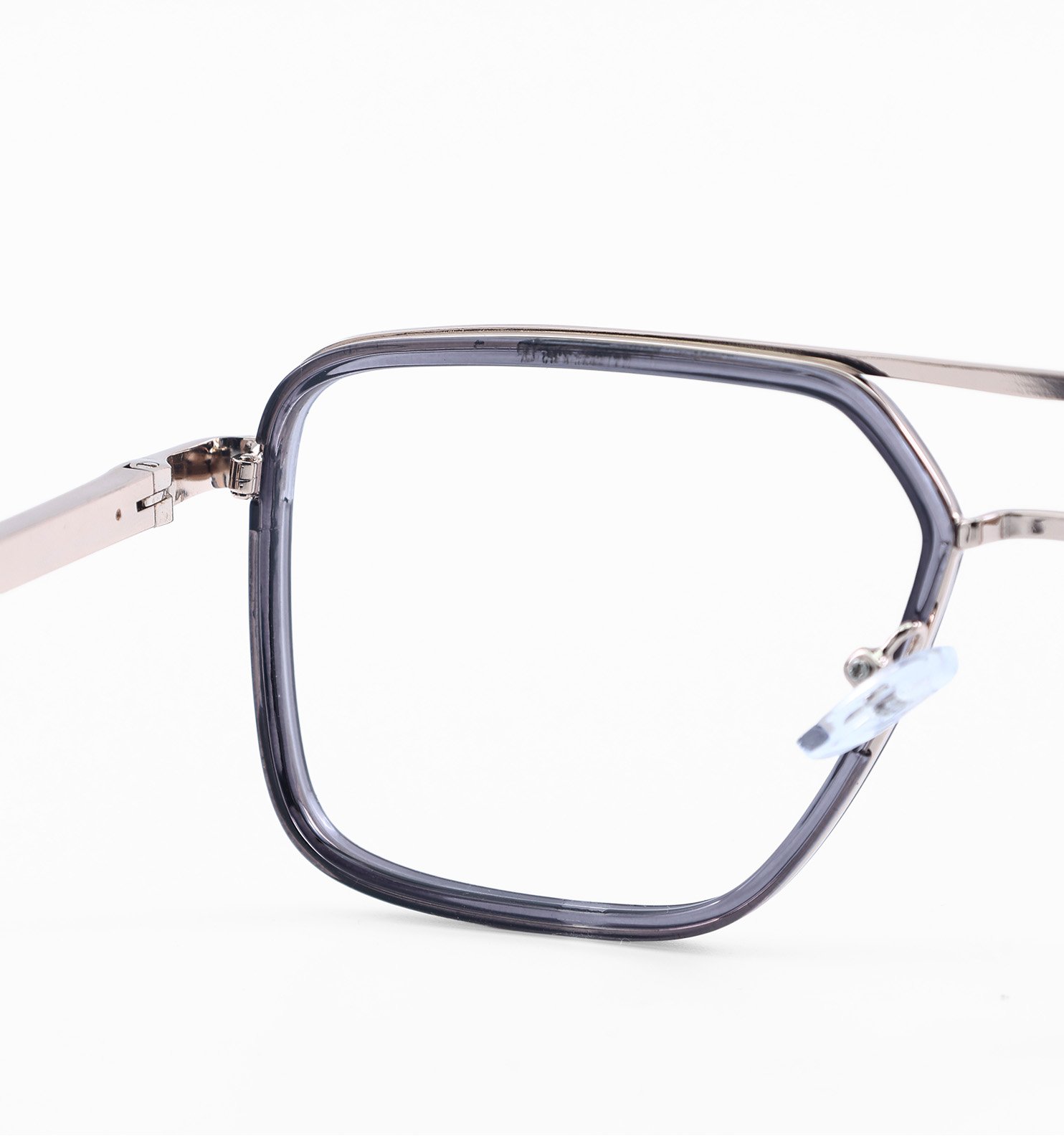 OG Titan Men’s Eyeglasses | Premium Metal Square Optical Frame in Black & Violet
