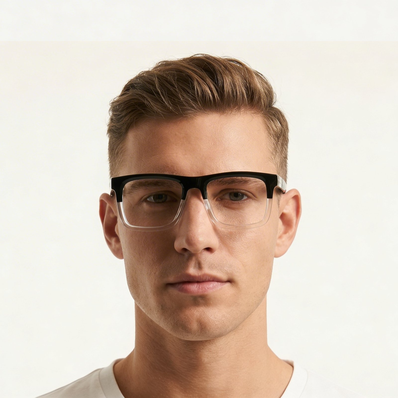 OG Urban Frost Full Rim Square Eyeglasses | Dual Tone Transparent Premium Optical Frame for Men