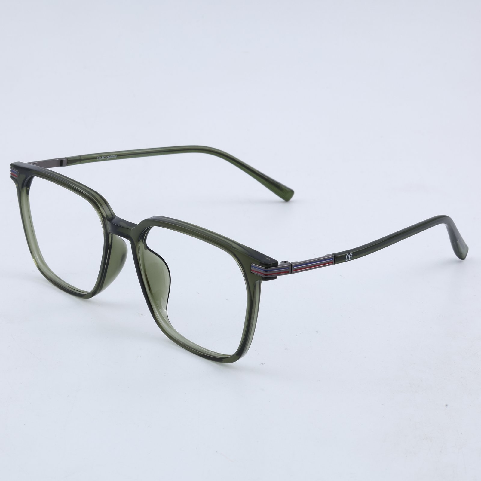 OG Urban Olive Full Rim Square Eyeglasses | Premium Lightweight Designer Optical Frame for Men