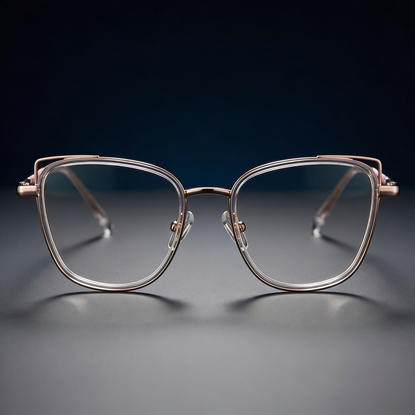 OG Cat Eye Full Rim Square Glasses | Matte Grey Frame for Women