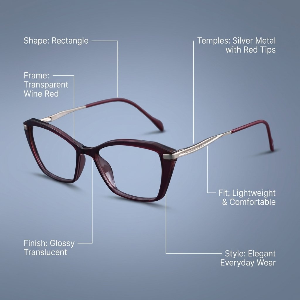OG Wine Elegance | Burgundy Slim Eyeglasses