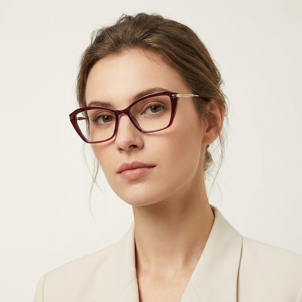 OG Wine Elegance | Burgundy Slim Eyeglasses