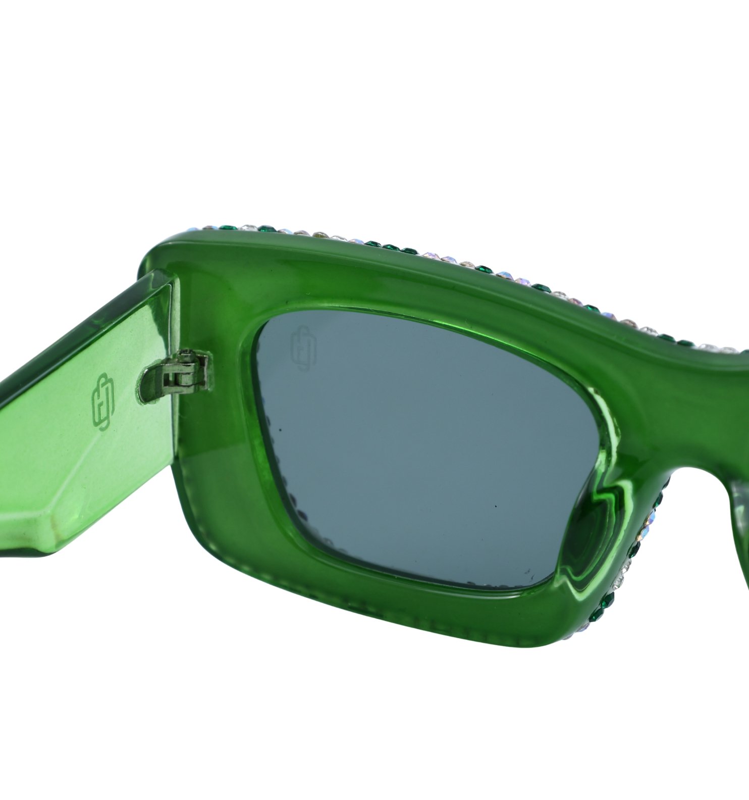 Oversized Emerald Glam Sunglasses for Women | Premium Fashion Eyewear