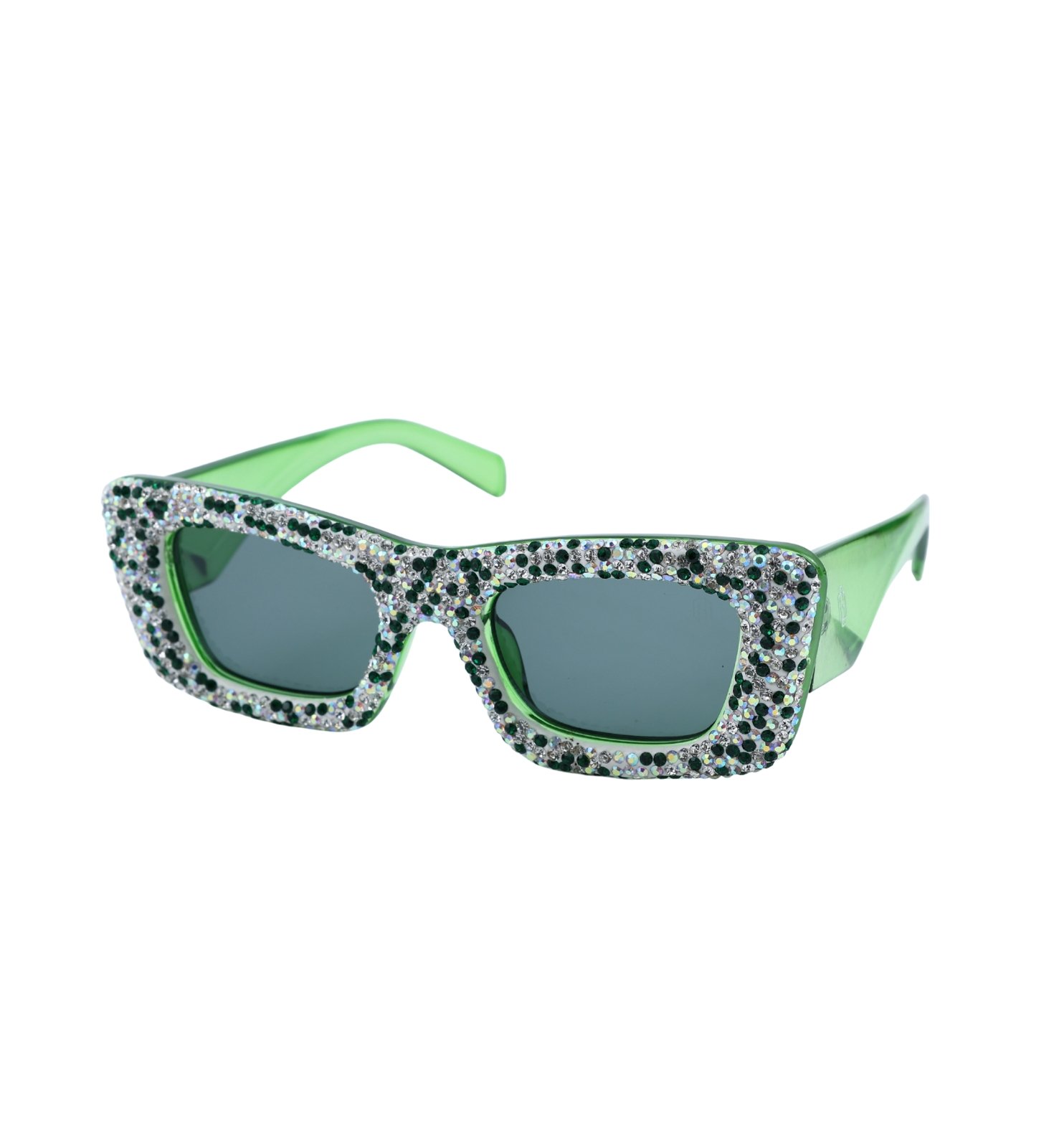 Oversized Emerald Glam Sunglasses for Women | Premium Fashion Eyewear