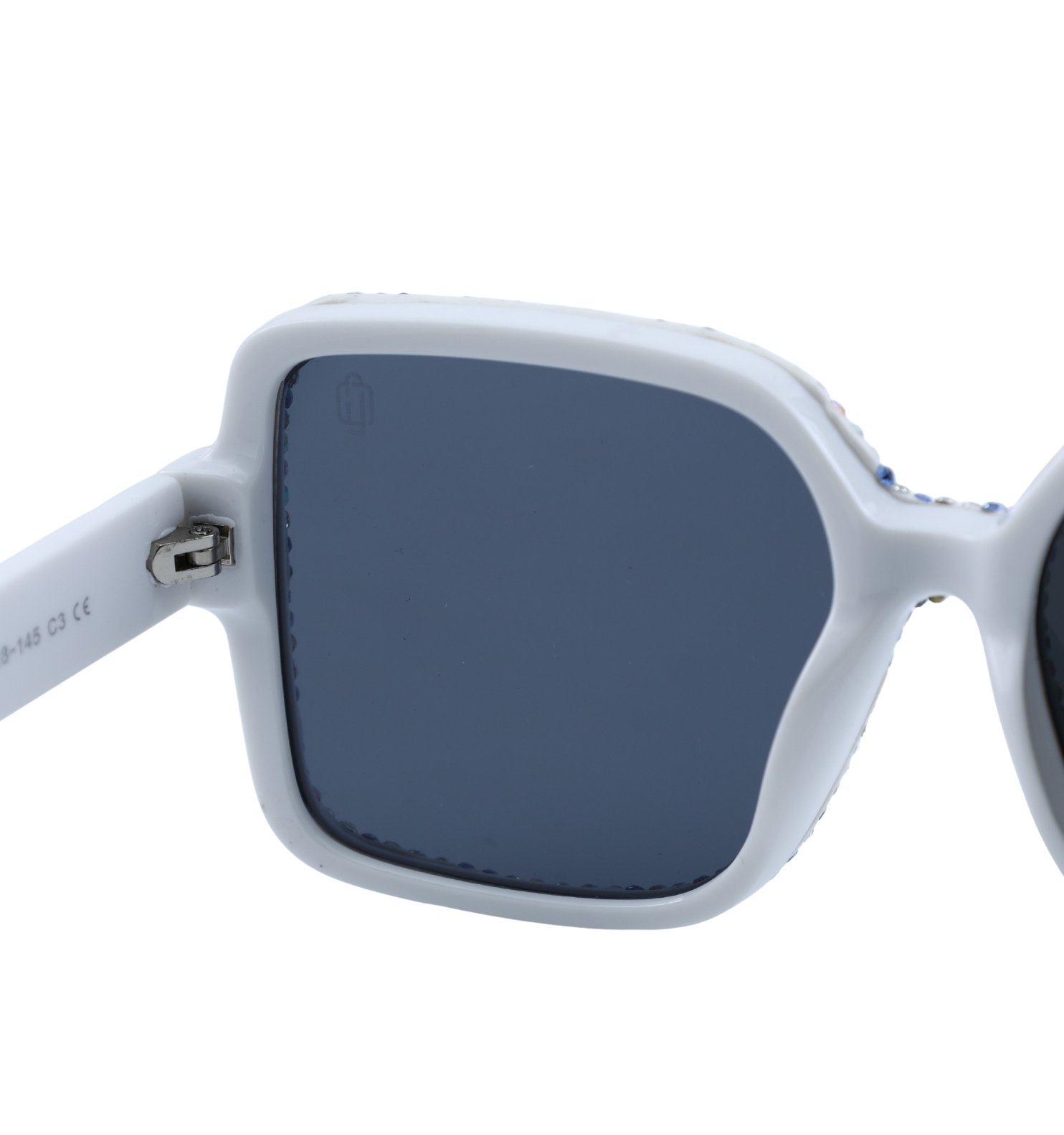 Party Square Crystal Women Sunglasses | Silver Glam Shades