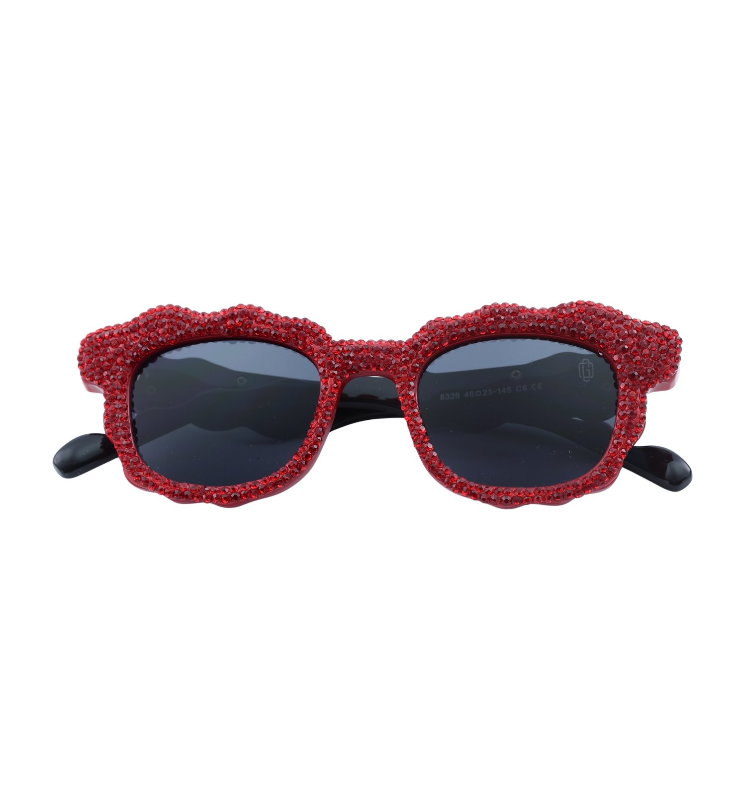 Red Ruby Glam Square Sunglasses – Luxury Party Wear Eyewear