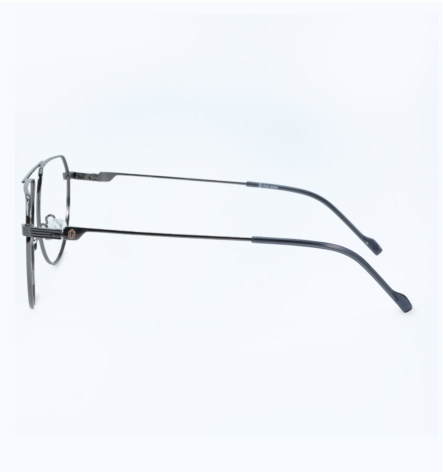 Retro Pilot Lightweight Metal Full Rim Eyeglasses – Classic Aviator Frame | Available in Grey & Golden