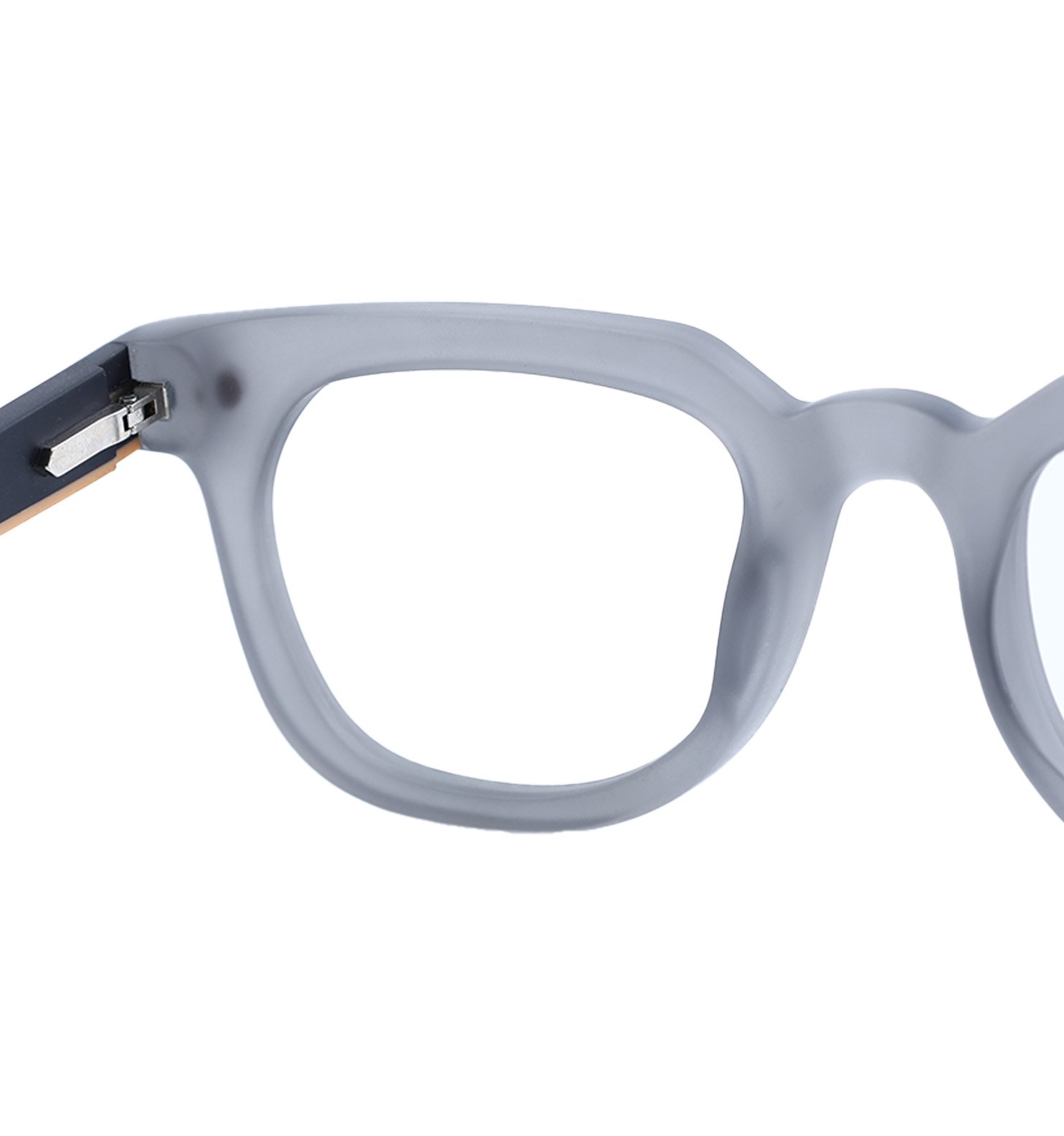 Square Modern Blue-Block Eyeglasses for Men & Women | Red & Yellow Frame
