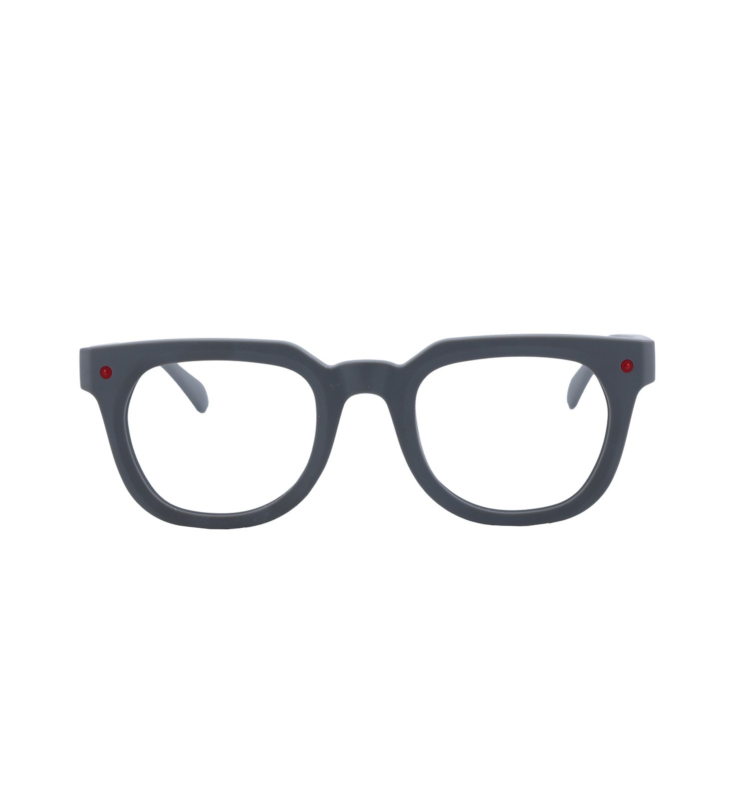 Square Modern Blue-Block Eyeglasses for Men & Women | Red & Yellow Frame