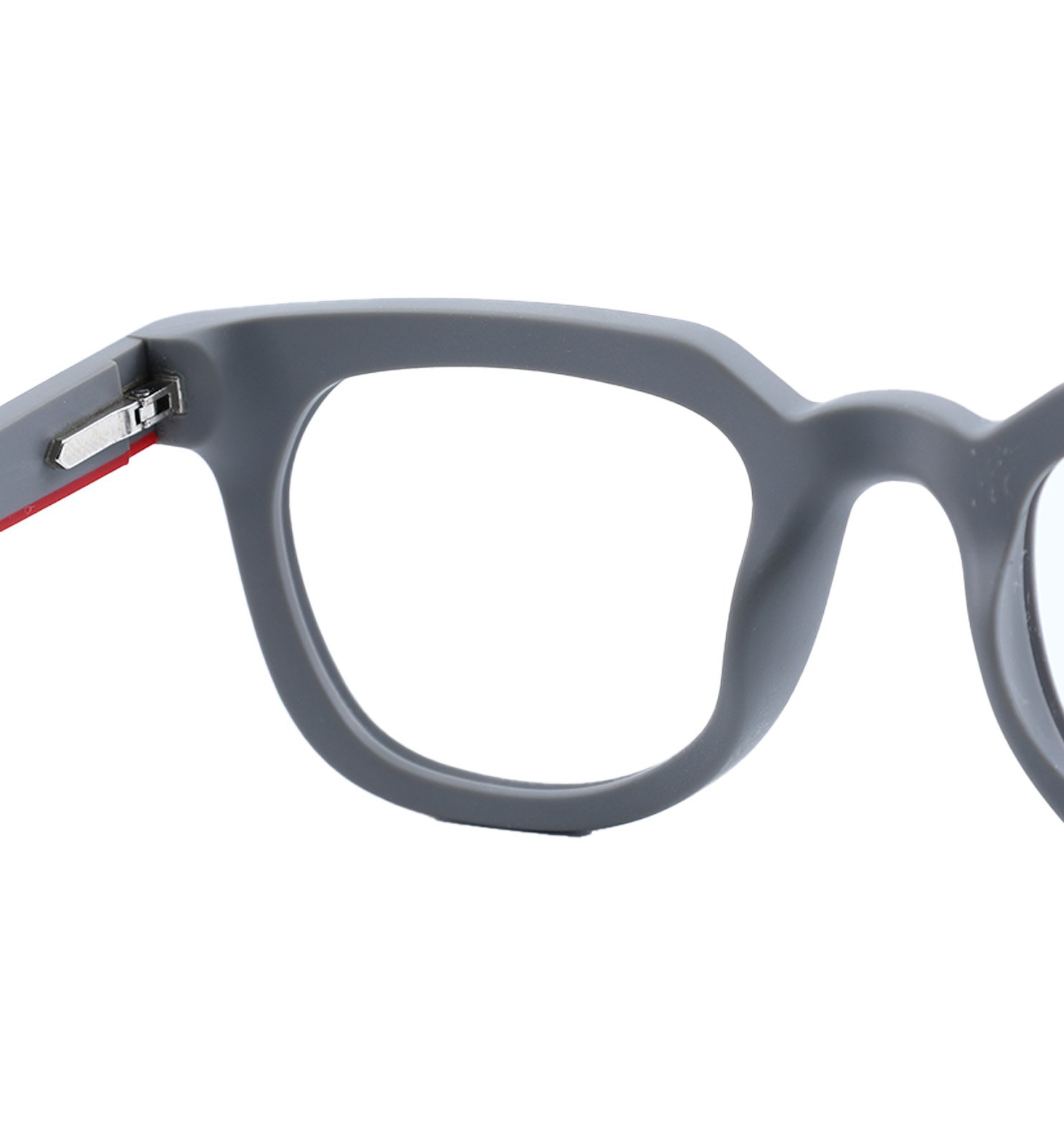 Square Modern Blue-Block Eyeglasses for Men & Women | Red & Yellow Frame