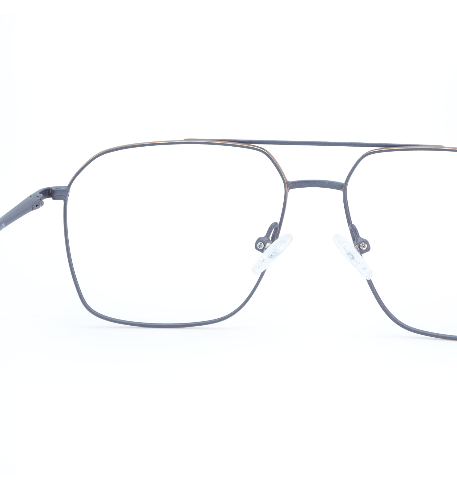 Thin Pilot Full Rim Metal Weightless Eyeglasses – Ultra-Light Aviator Frame | Available in Black & Grey