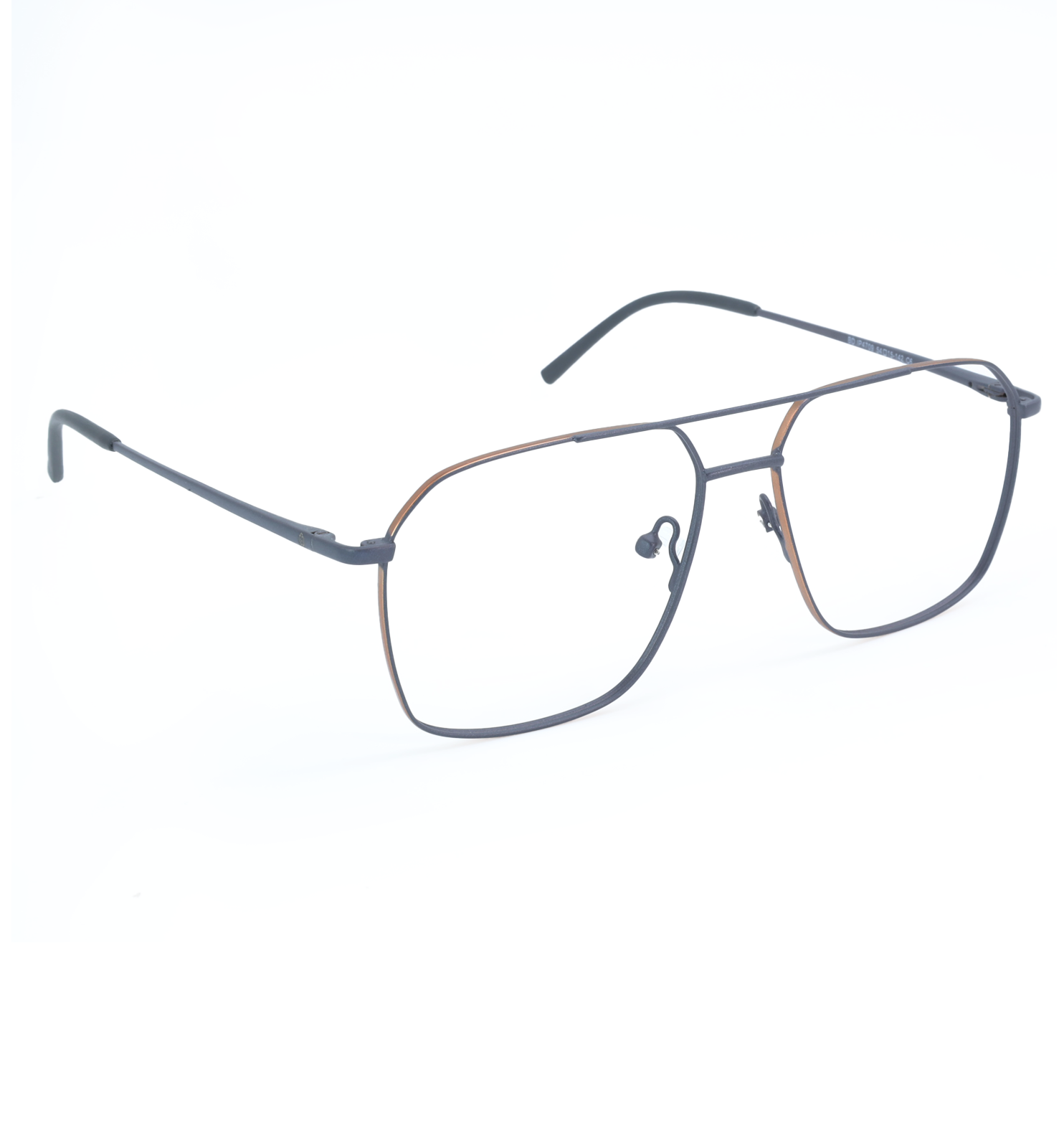 Thin Pilot Full Rim Metal Weightless Eyeglasses – Ultra-Light Aviator Frame | Available in Black & Grey
