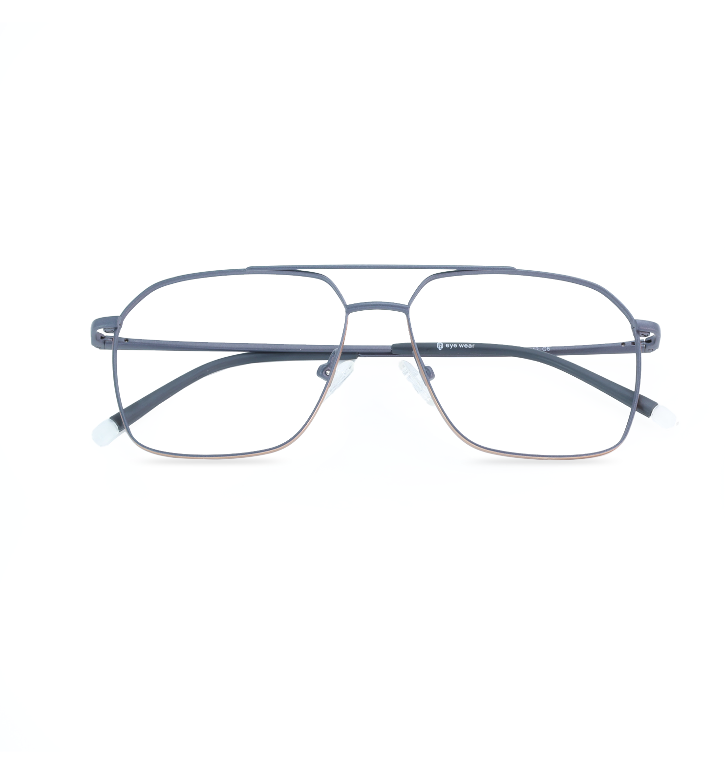 Thin Pilot Full Rim Metal Weightless Eyeglasses – Ultra-Light Aviator Frame | Available in Black & Grey