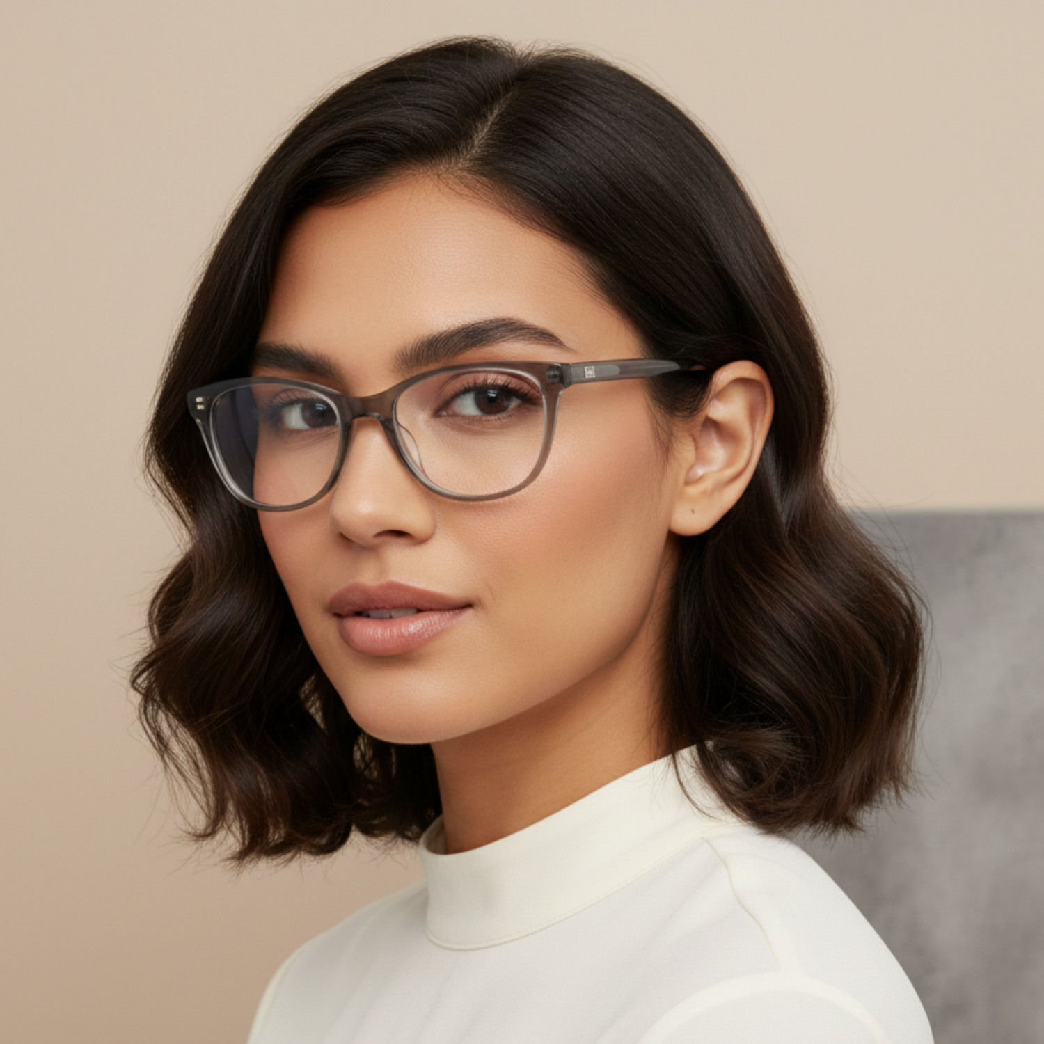 Women Velvet Cat-Eye Optical Frame | Elegant Full Rim Eyeglasses for Women